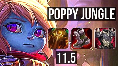 POPPY Vs WARWICK JUNGLE 9 0 8 Rank 3 Poppy Legendary 500 Games