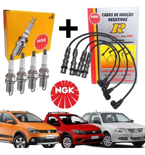 Kit Jogo Cabos Velas Ngk Fox Crossfox Gol G4 G5 G6 Oferta