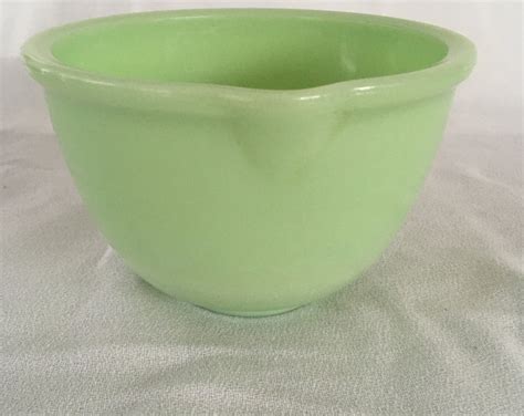 Jadeite Fire King Splash Proof Mixing Bowl Set Vintage Jadeite Mixing Bowls Green Milk Glass