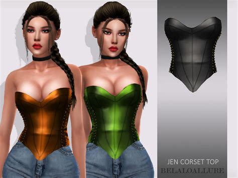 The Sims Resource Belaloallure Jen Corset Top