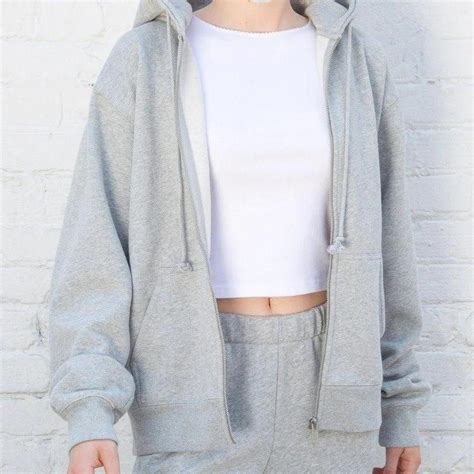 Gray Brandy Melville Regular Sweater More Of Heavy Depop