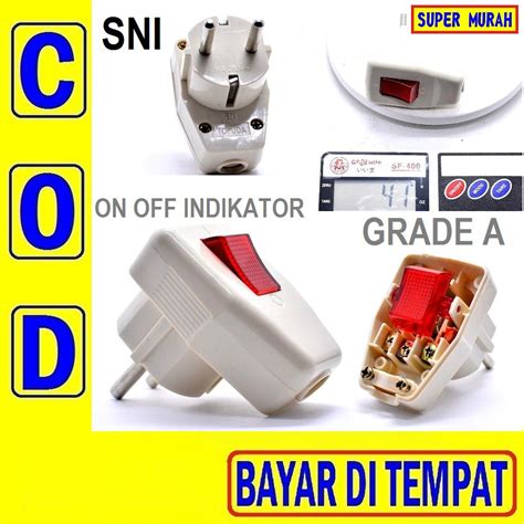 Jual Pac H Steker Saklar Lampu On Off Besar Sni Colokan Listrik Ke