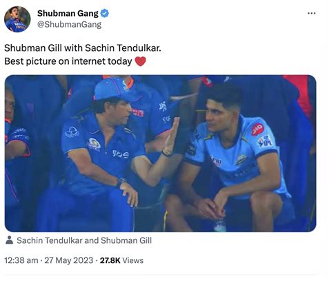 Shubman Gill And Sachin Tendulkar Relationship