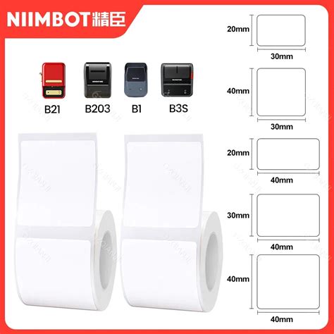 Niimbot Label Printer White Paper Sticker B1 B21 B203 Label Maker Tape