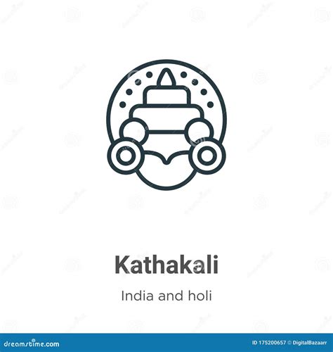 Linear Kathakali Icon From India Outline Collection Thin Line