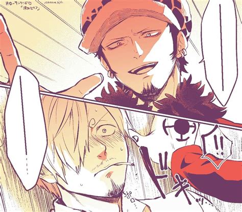 Law X Sanji Comic One Piece Trafalgar Law X Vinsmoke Sanji Lawsan One Piece Comic Anime Poses