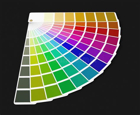 Pantone Color Palette Guide Clipping Path Included Stock Illustration