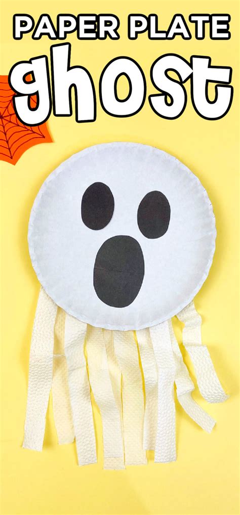 Fun Paper Plate Ghost Craft For Halloween Made With Happy