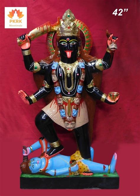 White Traditional Black Marble Mahakali Statue For Worship At Rs 31000