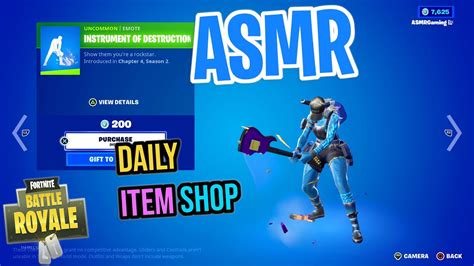 Asmr Fortnite New Instrument Of Destruction Emote Daily Item Shop 🎮🎧 Relaxing Whispering 😴💤