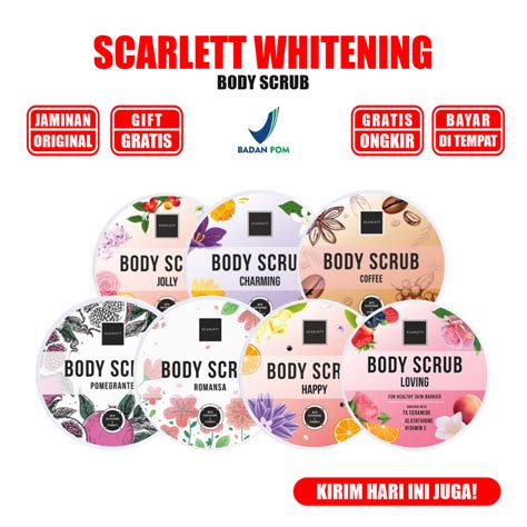 Jual Scarlett Whitening Body Scrub Sale Lulur Romansa Pomegranate