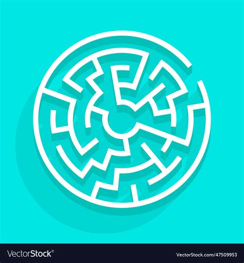 style abstract circular maze pattern royalty  vector