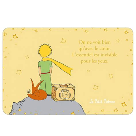 Carte Postale Kiub Le Petit Prince Et Le Renard Avec Leur Valise X Cm