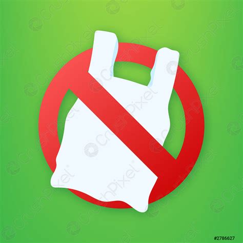 Say no to plastic bags poster The campaign to reduce - stock vector 2786627 | Crushpixel