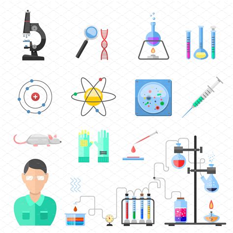 Lab Symbols Science Vector Education Illustrations Creative Market