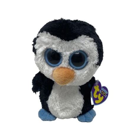 Rare Ty Beanie Boos Waddles Penguin W Purple Heart Tags Ebay