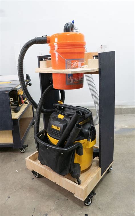 Diy Dust Collection Cart With Vacuum And Cyclone Separator Shop Dust Collection Dust