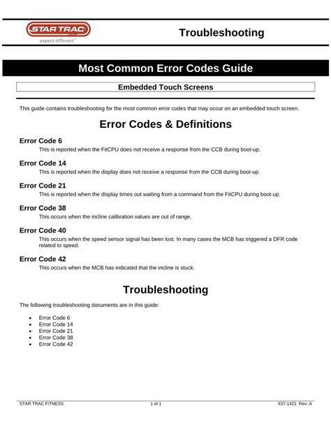 Pdf Troubleshooting Most Common Error Codes Guide Dokumen Tips