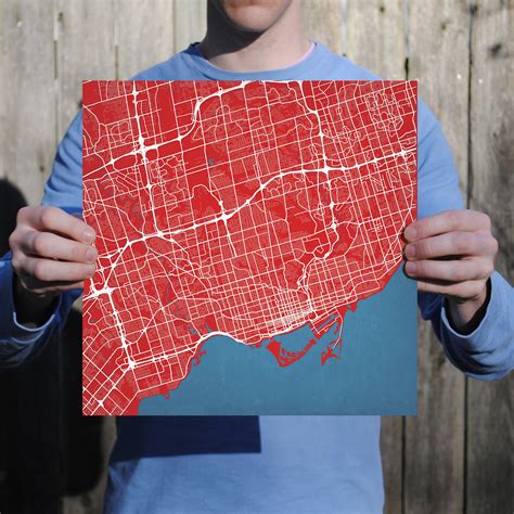 Toronto, Canada Map Art by City Prints - The Map Shop