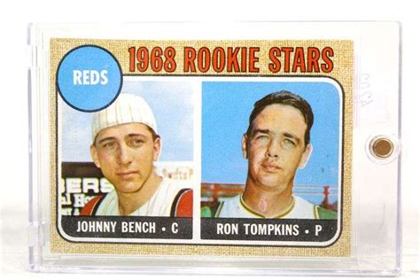 Johnny Bench And Ron Tompkins Reds Rookie Stars Topps