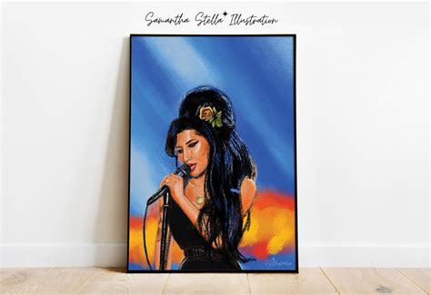 Amy Winehouse Poster Amy Winehouse Illustrated Print Music Etsy