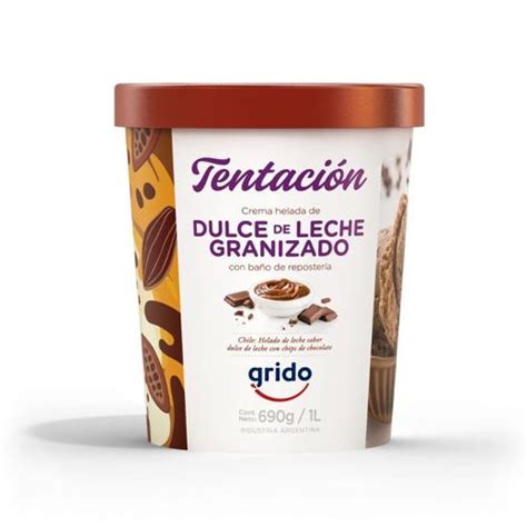 Pote De Helado 1 Litro Sabor Dulce De Leche Granizado Claire Global