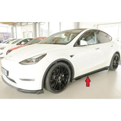 Lame De Bas De Caisse Gauche Noir Rieger Tuning Pour Tesla Model Y