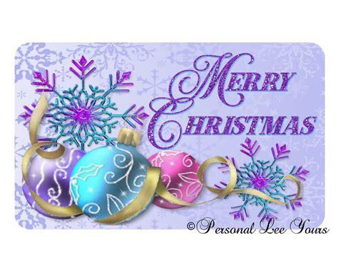 Holiday Wreath Sign * Merry Christmas in Purple * 3 Sizes * Lightweigh – Personal Lee Yours