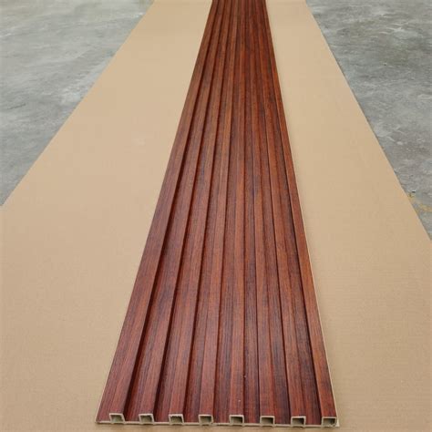 Factory Indoor Decor Wood Plastic Composite Pvc Coating Cladding Fluted