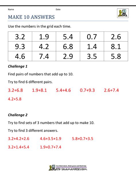 Printable Math Puzzles 5th Grade