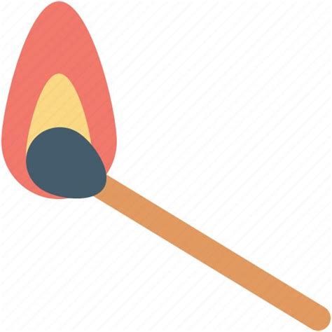 Burn Burn Stick Fire Flame Stick Matchstick Icon Download On