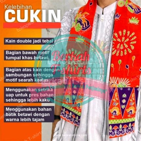 Jual CUKIN BATIK MOTIF ONDEL ONDEL CUKIN BATIK CUKIN BETAWI