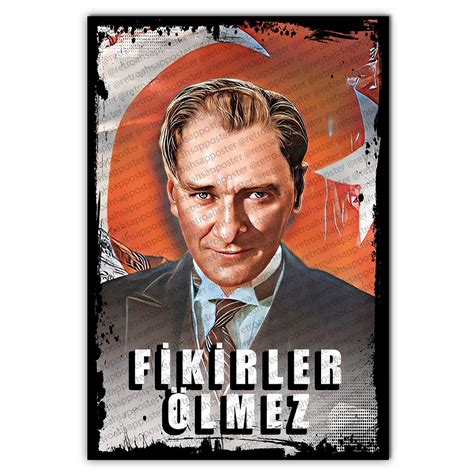 Atatürk Ahşap Retro Vintage Poster Retro Ahşap Poster