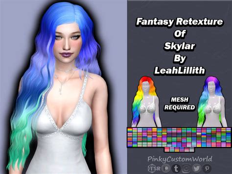 The Sims Resource Patreon Fantasy Retexture Of Skylar Hair By