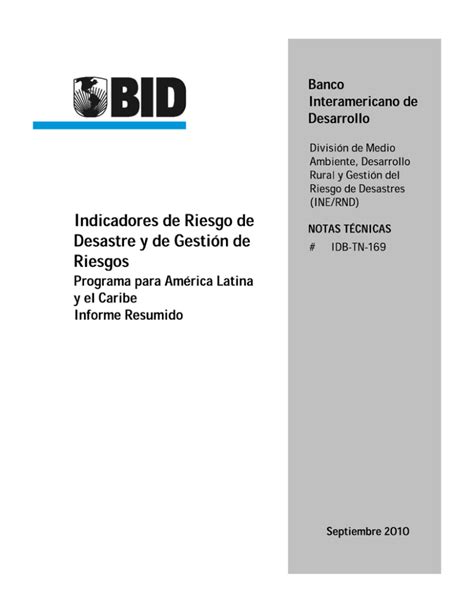 El Banco Interamericano De Desarrollo BID