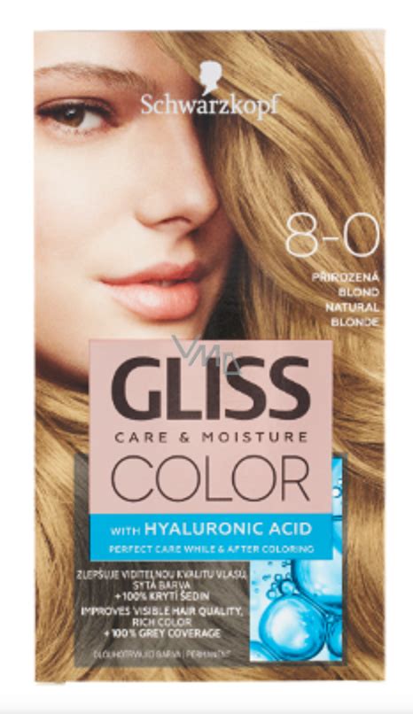 Schwarzkopf Gliss Color barva na vlasy 8 0 Přirozená blond 2 x 60 ml