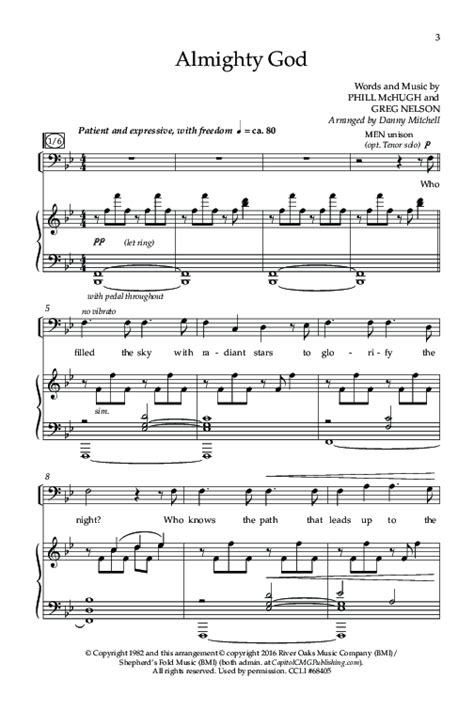 Almighty God Choral Anthem Satb Sheet Music Pdf Lifeway Choral Arr