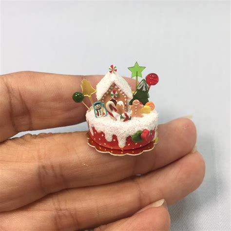 2018 12 Dollhouse Miniature Christmas Cake By Betinha Murta Miniatures