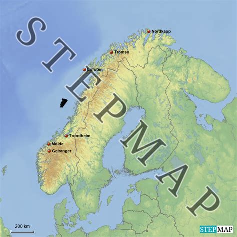 Stepmap Norwegen Landkarte F R Deutschland