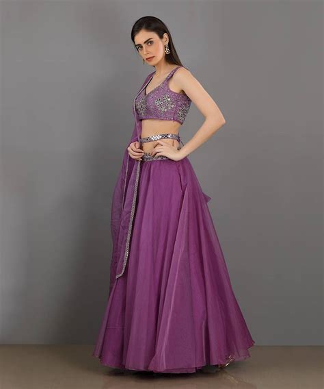 Adaah Lilac Lehenga Set Asaga 3987918