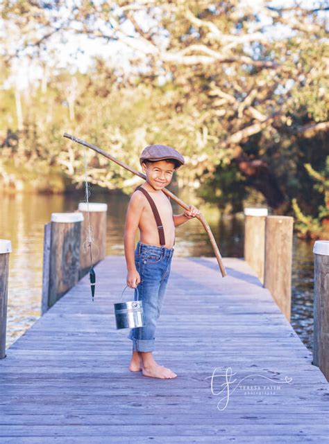 Little boy fishing vintage photography session | Fishing photo shoot ...