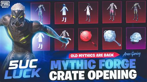 FINALLY OLD MYTHICS ARE BACK MYTHIC FORGE CRATE OPENING PUBG BGMI