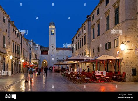 Dubrovnik Placa Outdoor Cafe High Resolution Stock Photography And