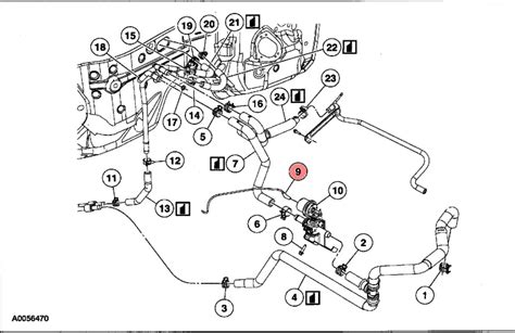 2002 ford explorer heater hose diagram