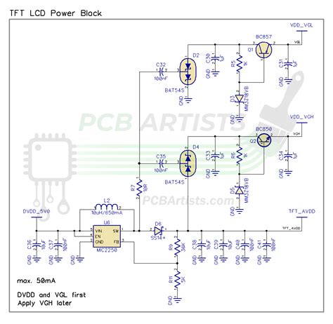 Schematic Vgh Vgl Vcom Avdd Voltage Generation For Tft Lcd