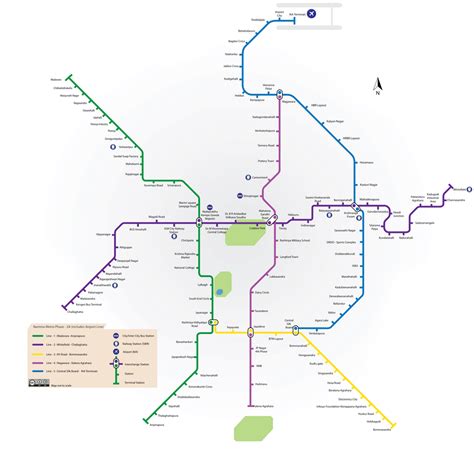 Official Phase 2 Map of Namma Metro. Currently, construction of the ...