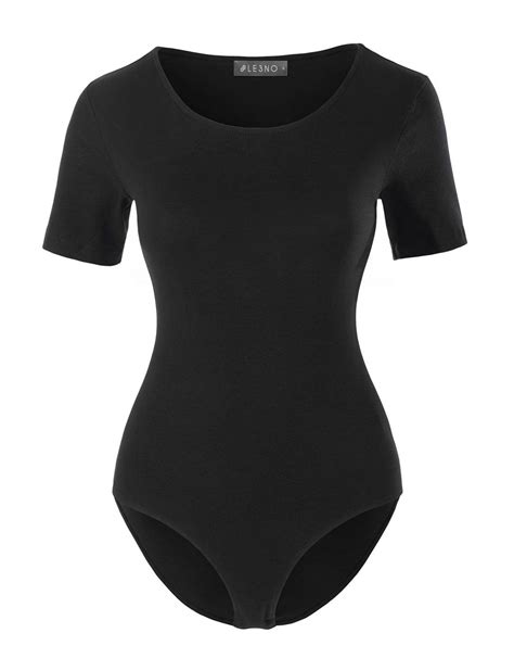 This Basic Round Neck Short Sleeve Bodysuit Is Perfect For Layering