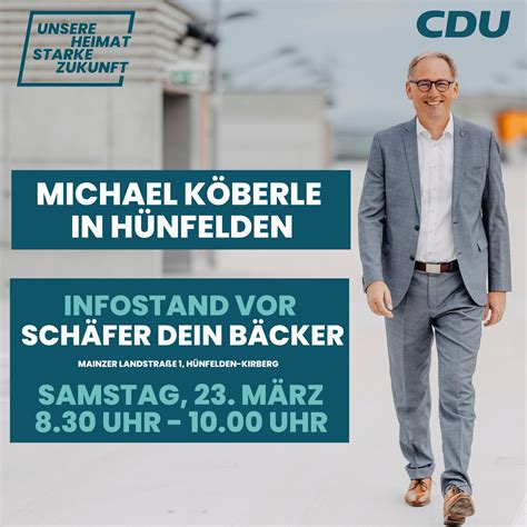 Infostand Mit Landrat Michael K Berle In H Nfelden Cdu Limburg Weilburg