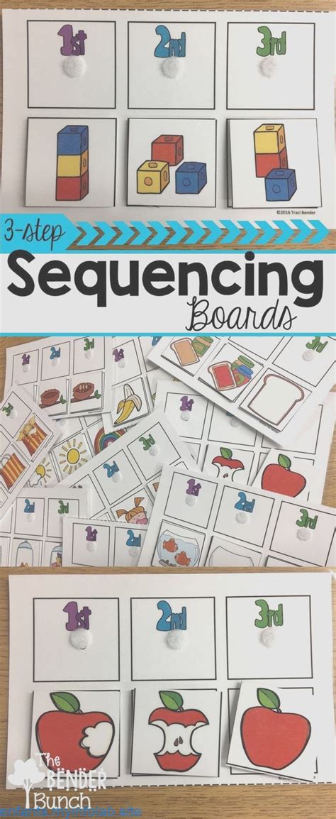 3 Step Sequencing Boards Preschool Learning Preschool Activities