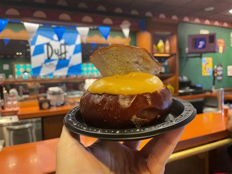 Review Dufftoberfest Beer And Pretzel Bowl With Cheese At Universal